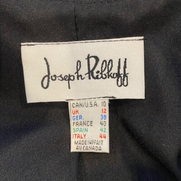 Joseph Ribkoff Crinkled Black Jacket Hooded Collar Size 10 Canada - Picture 6 of 14